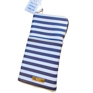 ALDO Stripped Zippered Pouch - NWT
